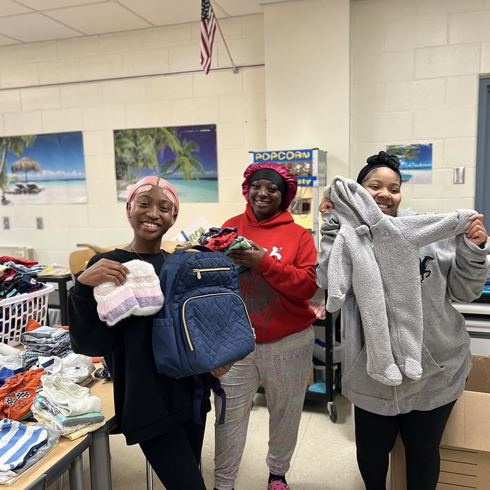 Compass students receive donations from JMS students capstone project